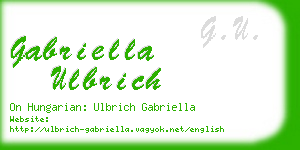 gabriella ulbrich business card